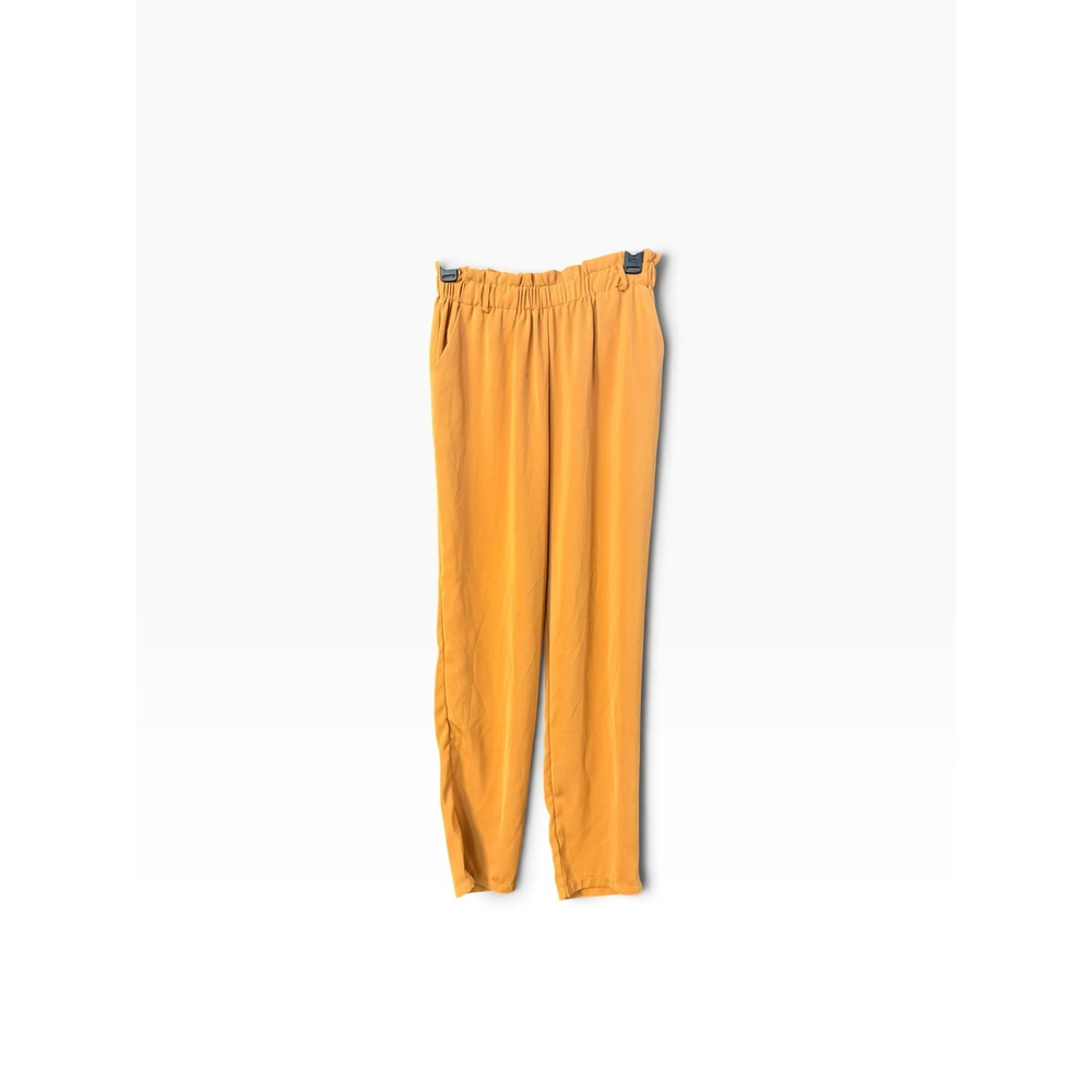 Charlotte Russe Mustard Yellow Paperbag Waist Tapered Pants Womens Medium